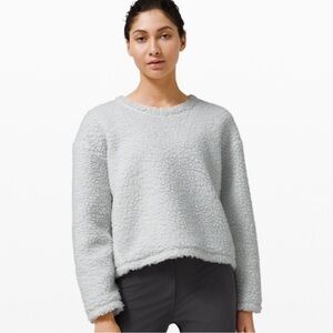 Lululemon wool whenever Sherpa crew neck sweatshirt